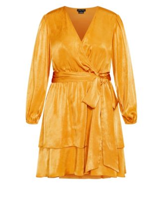 Plus Size Twisted Ruffle Dress