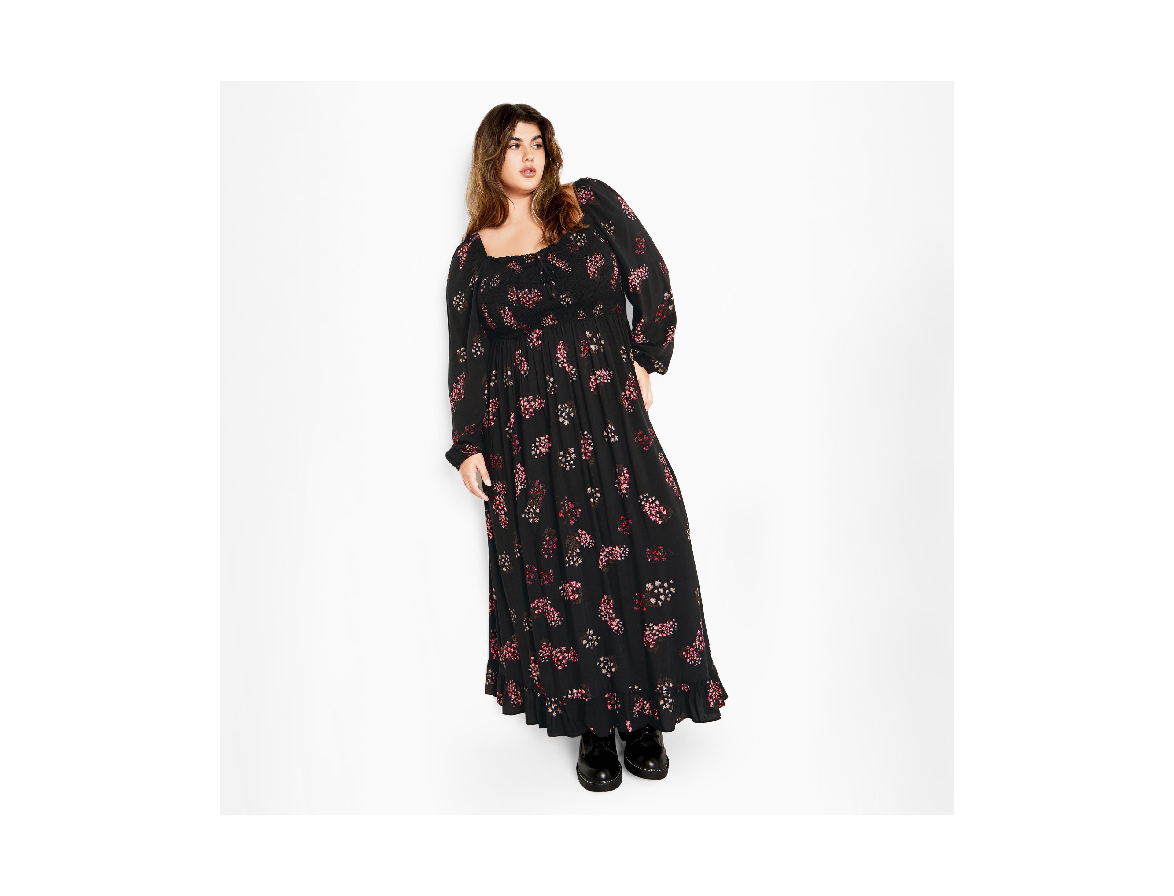 City Chic Plus Cassie Floral Maxi Dress