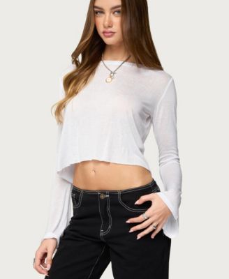 Womens Catalena Long Sleeve Sheer Top
