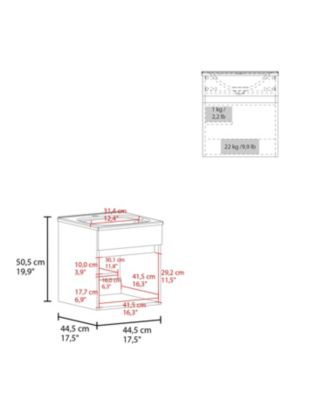 Belle Bathroom Floating Vanity with Sink, 1 Door, Wengue