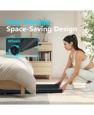 Under Desk Walking Pad Classic Treadmill with Wheels and Remote, 2.5 HP