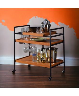 Lisses Chrome Finish Serving Cart