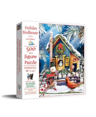 Holiday Birdhouse 500 piece Jigsaw Puzzle for Adults Christmas