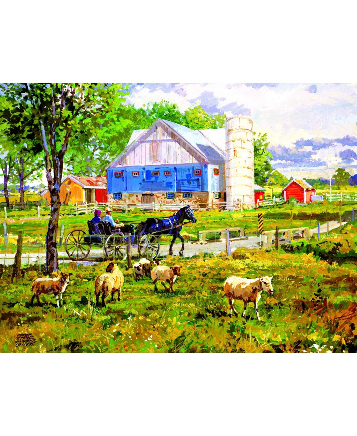 SunsOut Through the Fields 300 piece Jigsaw Puzzle for Adults