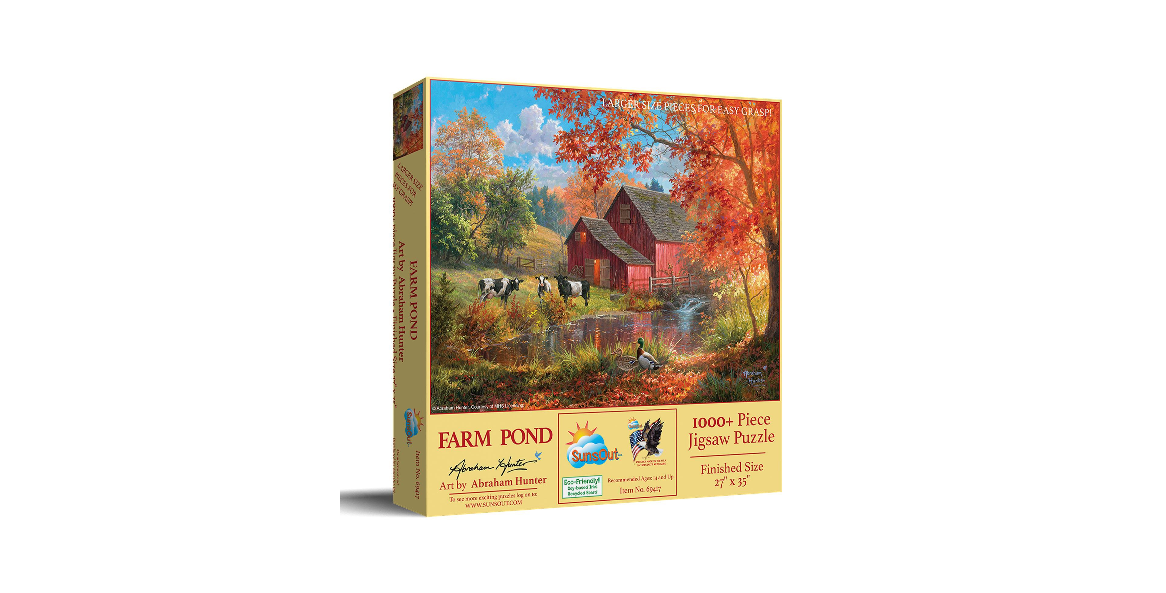 Sunsout Farm Pond 1000 Piece Jigsaw Puzzle, Ages 15+