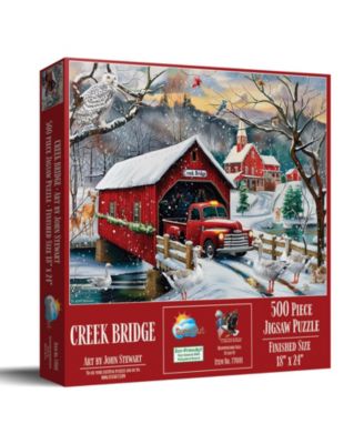 Creek Bridge 500 piece Jigsaw Puzzle for Adults Christmas