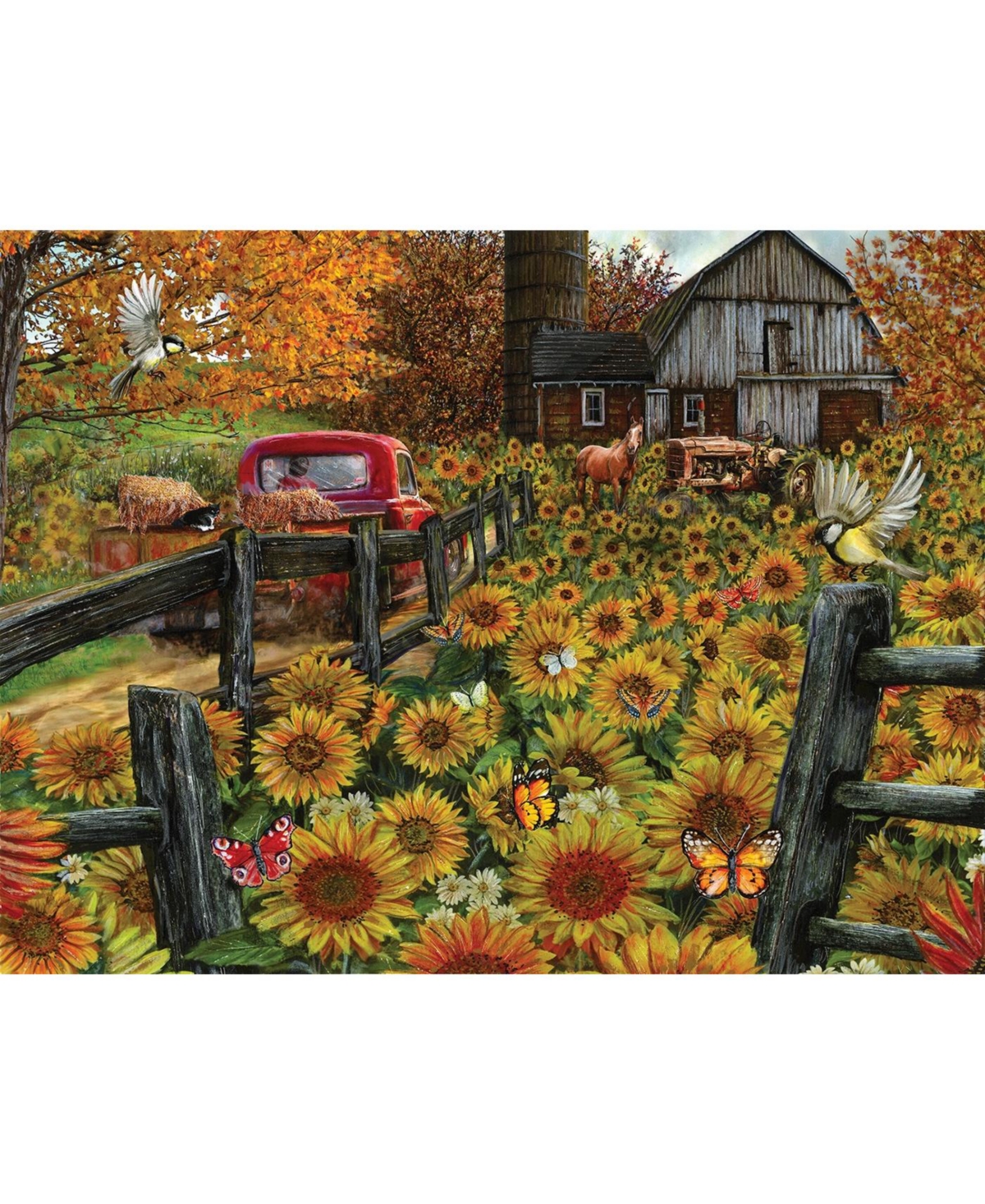 SunsOut Sunflower Farm 500 piece Jigsaw Puzzle for Adults