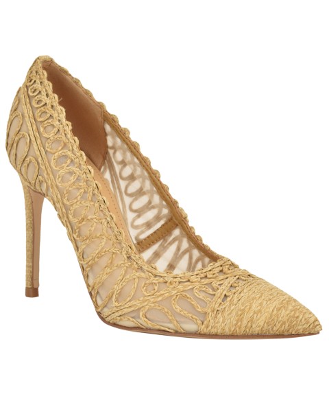 Женские Nine West Women's Frista Woven Pointed Toe Stiletto Dress Pumps