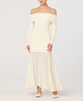 Women's Off-The-Shoulder Pull-On Dress