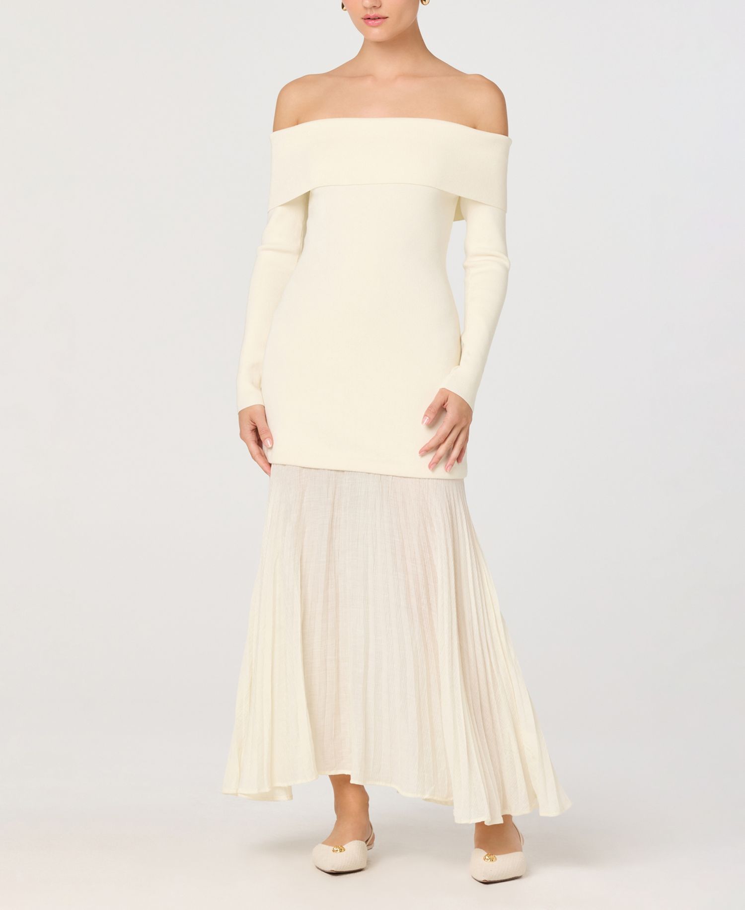 Women's Off-The-Shoulder Pull-On Dress