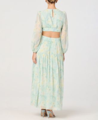 Women's Floral V-Neck Maxi Dress