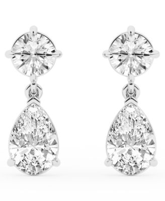 Lab Grown Diamond Drop Earrings (3 ct. t.w.) in 14k White Gold