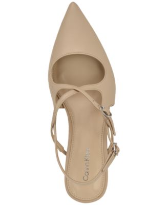 Women's Vierra Strappy Slingback Kitten Heel Pumps
