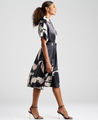 Women's Brushstroke Short-Sleeve Dress