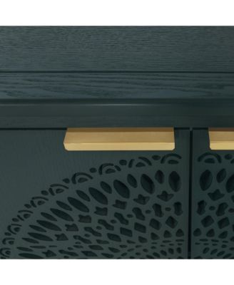 CASAINC Hollow-Carved 2 Door Accent Cabinet Sideboard Buffet Storage Cabinet with Adjustable Shelf