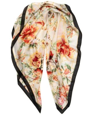 Botanical Floral Square Scarf
