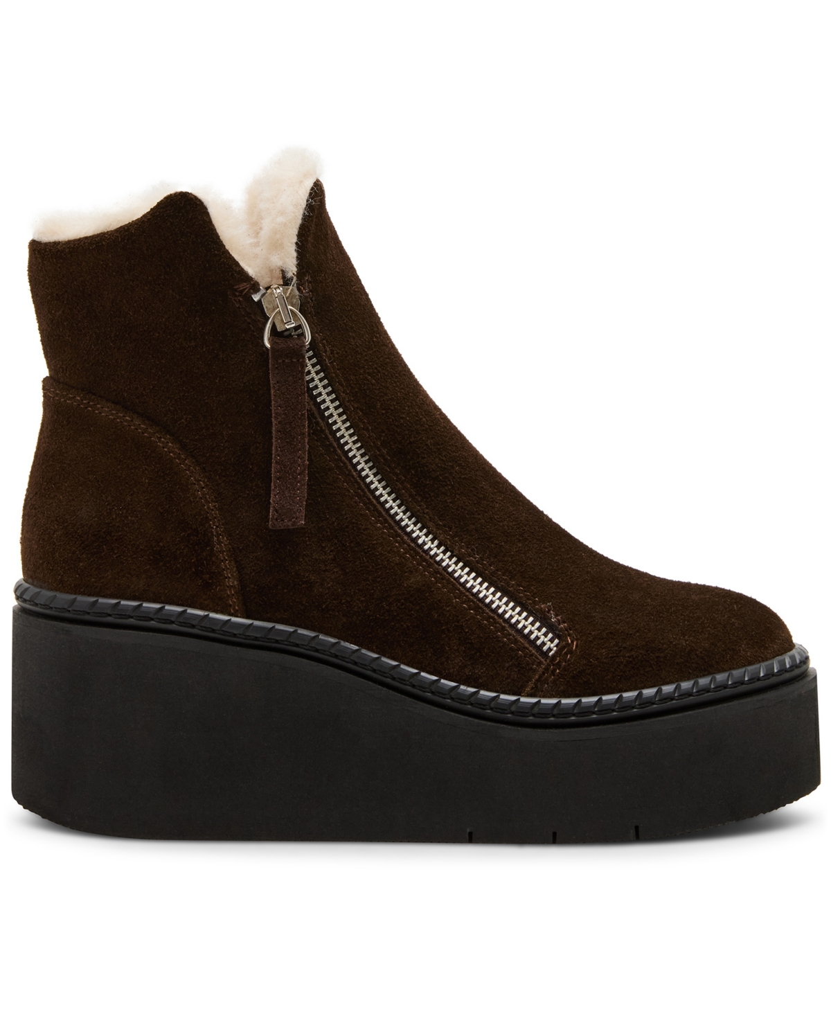 Steve Madden Women's Drift-f Platform Zipper Wedge Booties