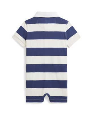 Baby Boys' Striped Rugby Collar Shortall