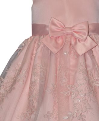 Baby Girls' Border Embroidery Party Dress and Bloomers