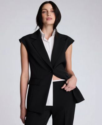Women's Notch Collar One-Button Vest