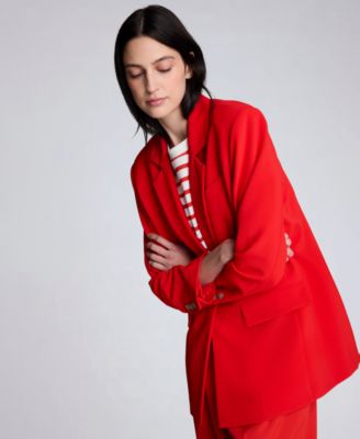 Women's One-Button Notch Collar Jacket