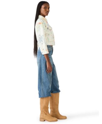 Women's Raleigh Printed Collared Trucker Jacket