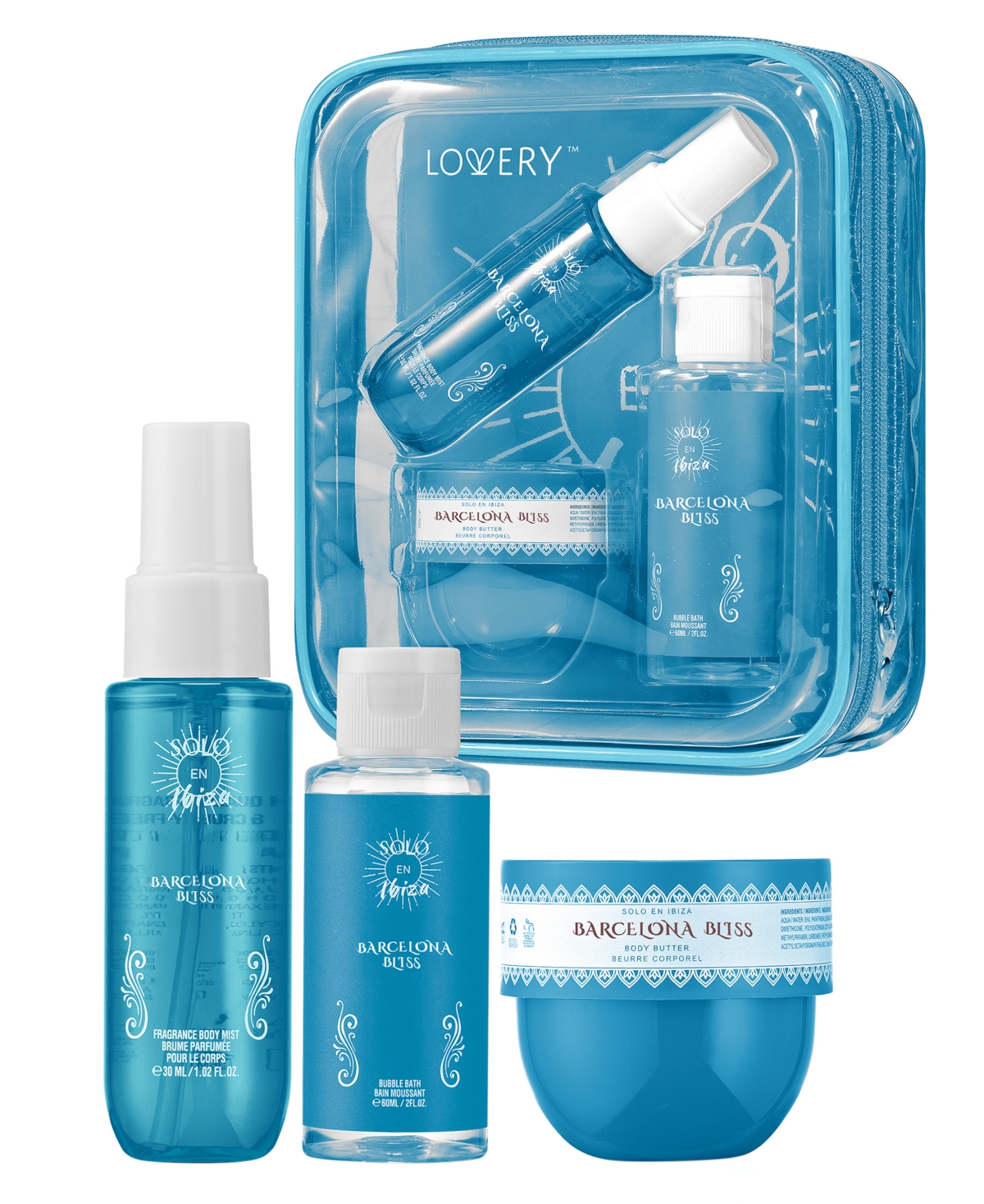 Lovery 3-Pc. Solo En Ibiza Barcelona Bliss Travel Gift Set