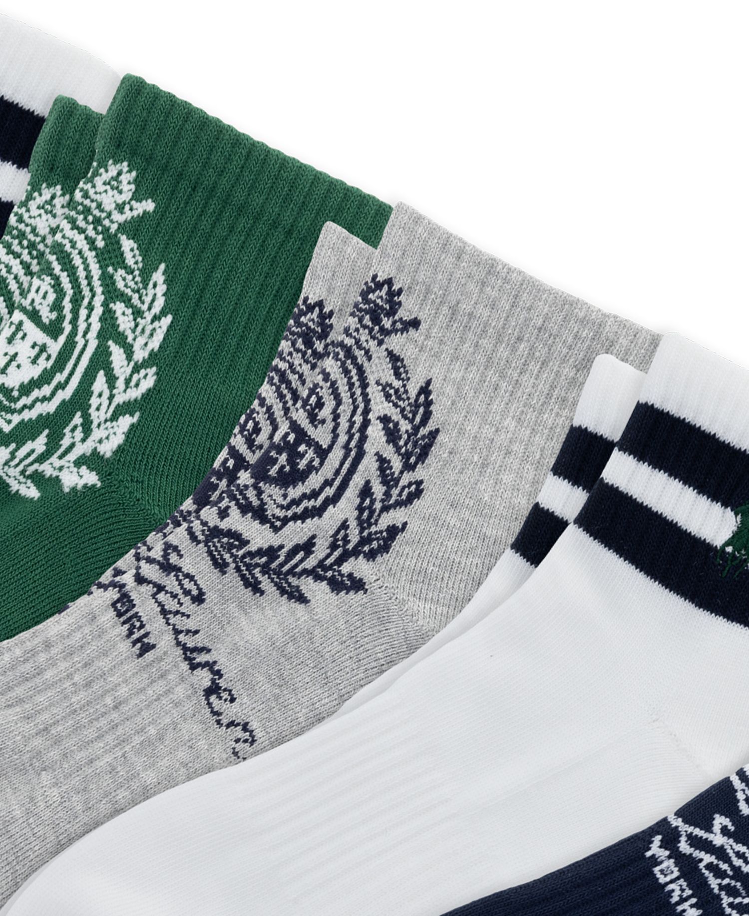 Men's Ralph Lauren Crest Quarter Socks, 6-Pack