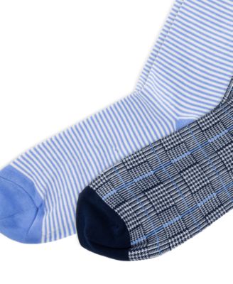Men's Hyde Park Glen Plaid and Stripe Crew Socks, 2-Pack