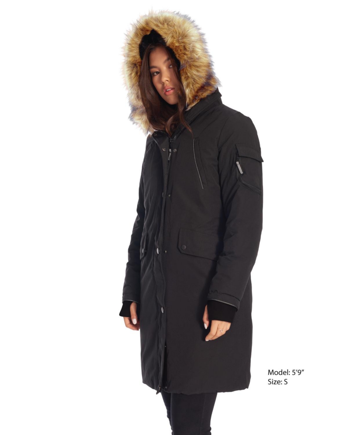 Alpine North Women's Laurentian | Long Parka Winter With Faux Fur Hood