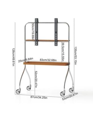 Antique Brown Movable TV Stand