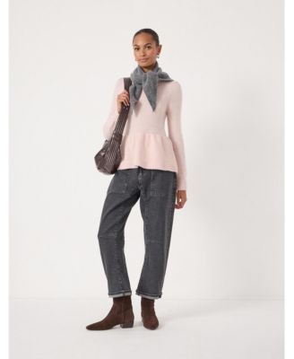 Women's Wool Blend Peplum Top