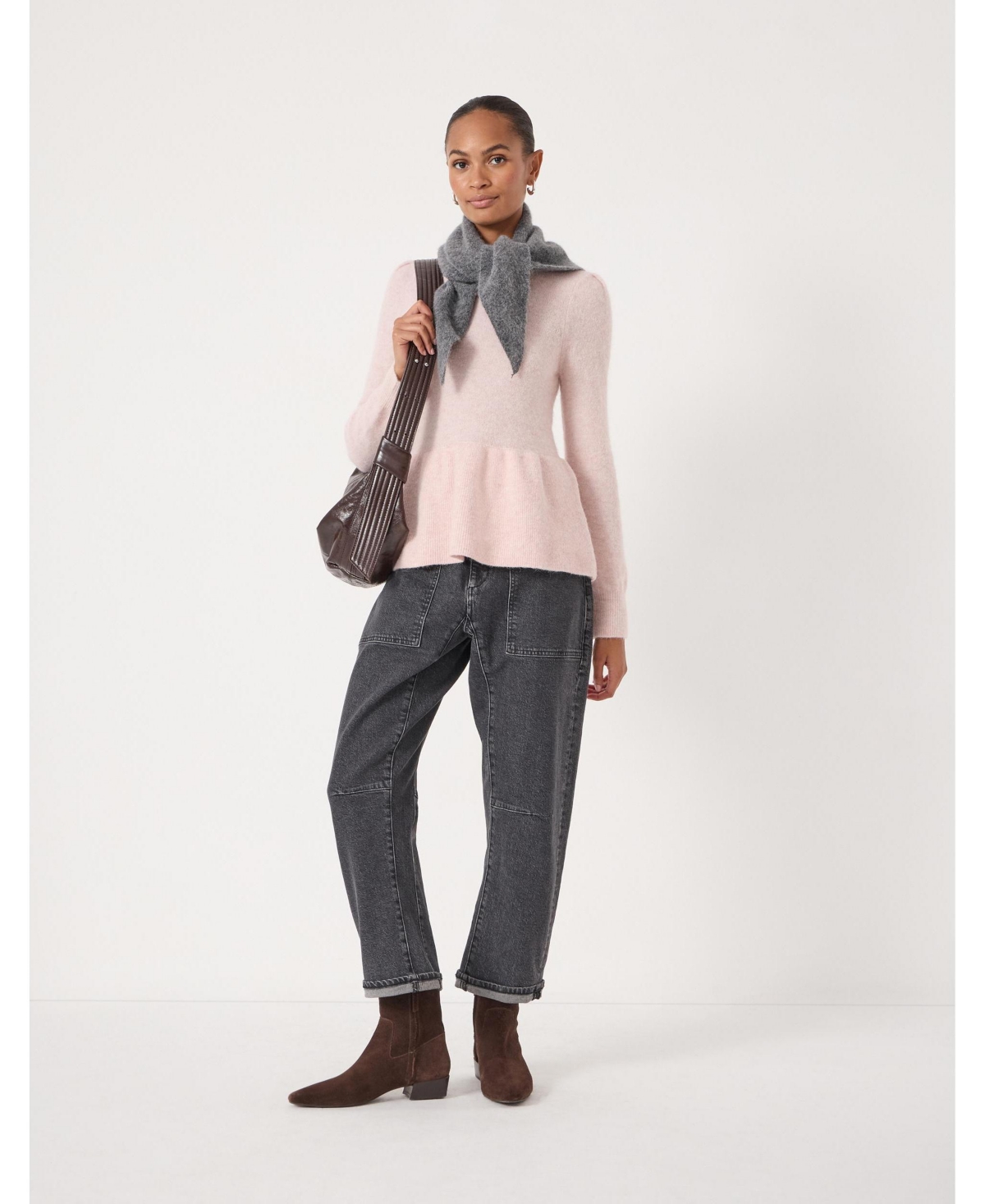 Hush Women's Wool Blend Peplum Top