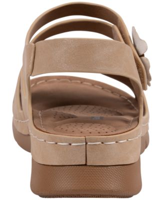 Women's Cadance Double Band Rosette Comfort Sandals
