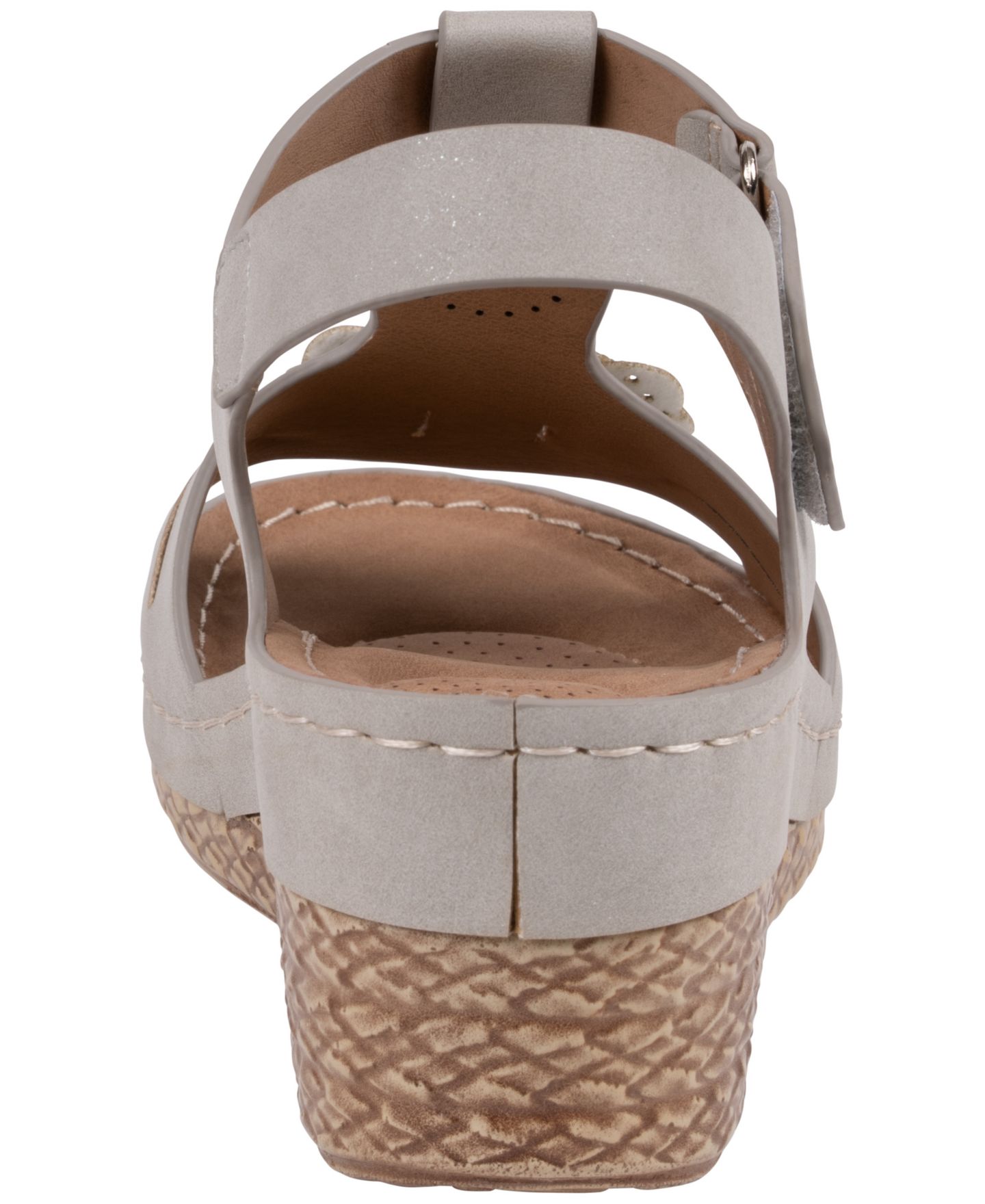 Женские сандалии GC Shoes Chirp Floral Wedge, цвет: Светлый серый — фото 3