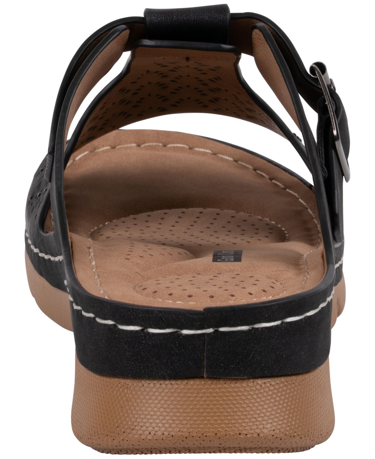 Женские сандалии GC Shoes Loni Embellished Comfort Round Toe, цвет: Чёрный — фото 3