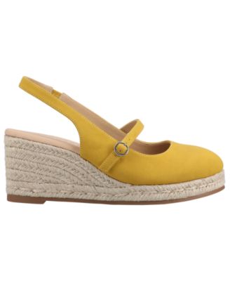 Journee Women's Asmyna Slingback Mary Jane Espadrille Wedges