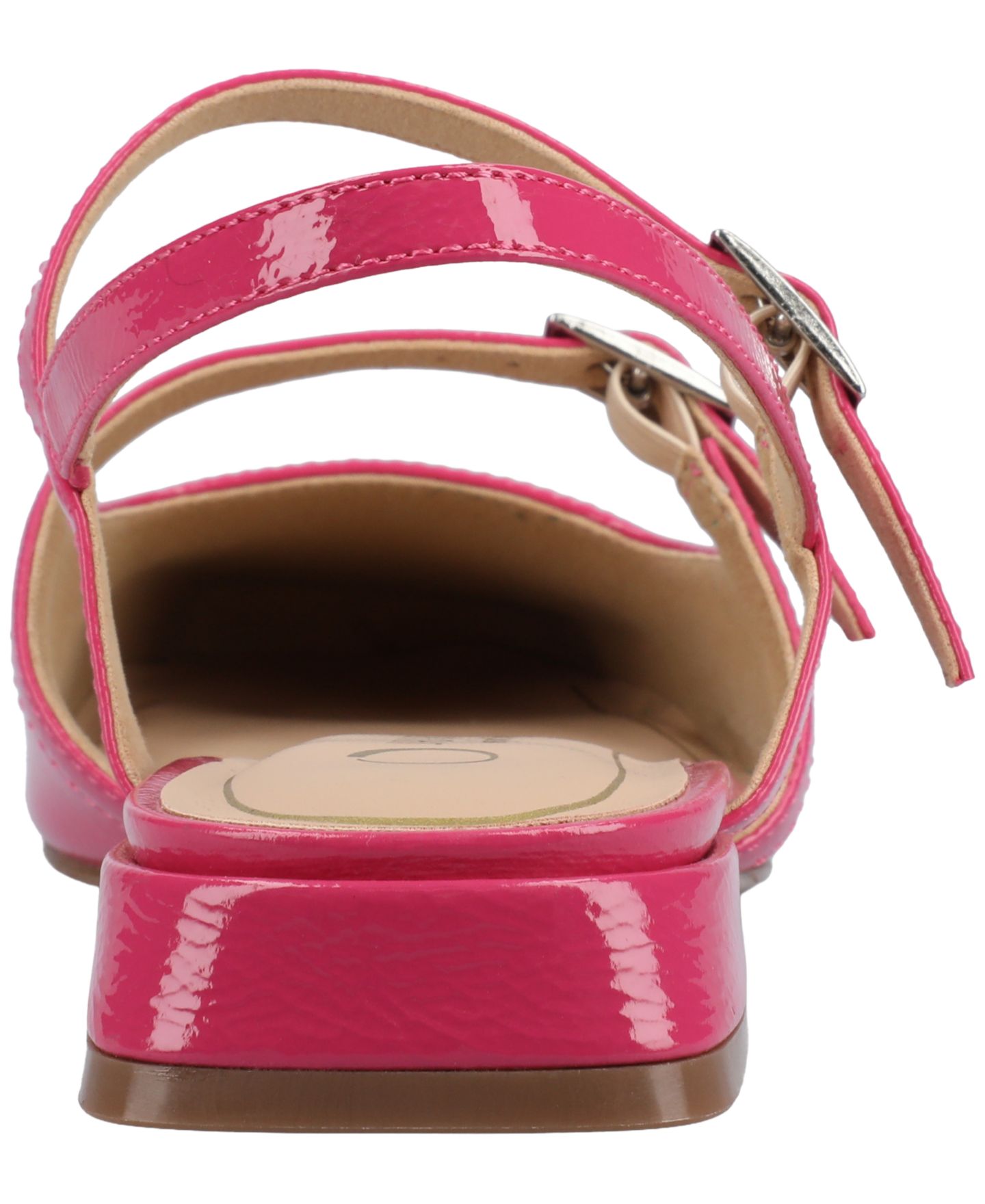 Женские балетки Journee Collection Gretchenn Multi Strap Mary Jane Slingback Flats, цвет: Розовый лаковый — фото 3