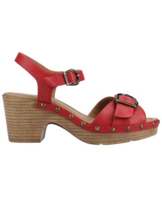 Women's Sisilia Stacked Heel Ankle Strap Sandals