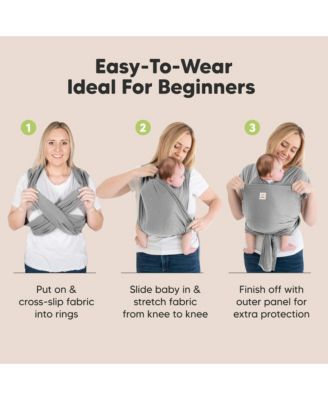 D-Lite Baby Wrap Carrier, Adjustable Baby Carrier, Baby Sling, Newborn, Infant, Toddler 7-44lbs