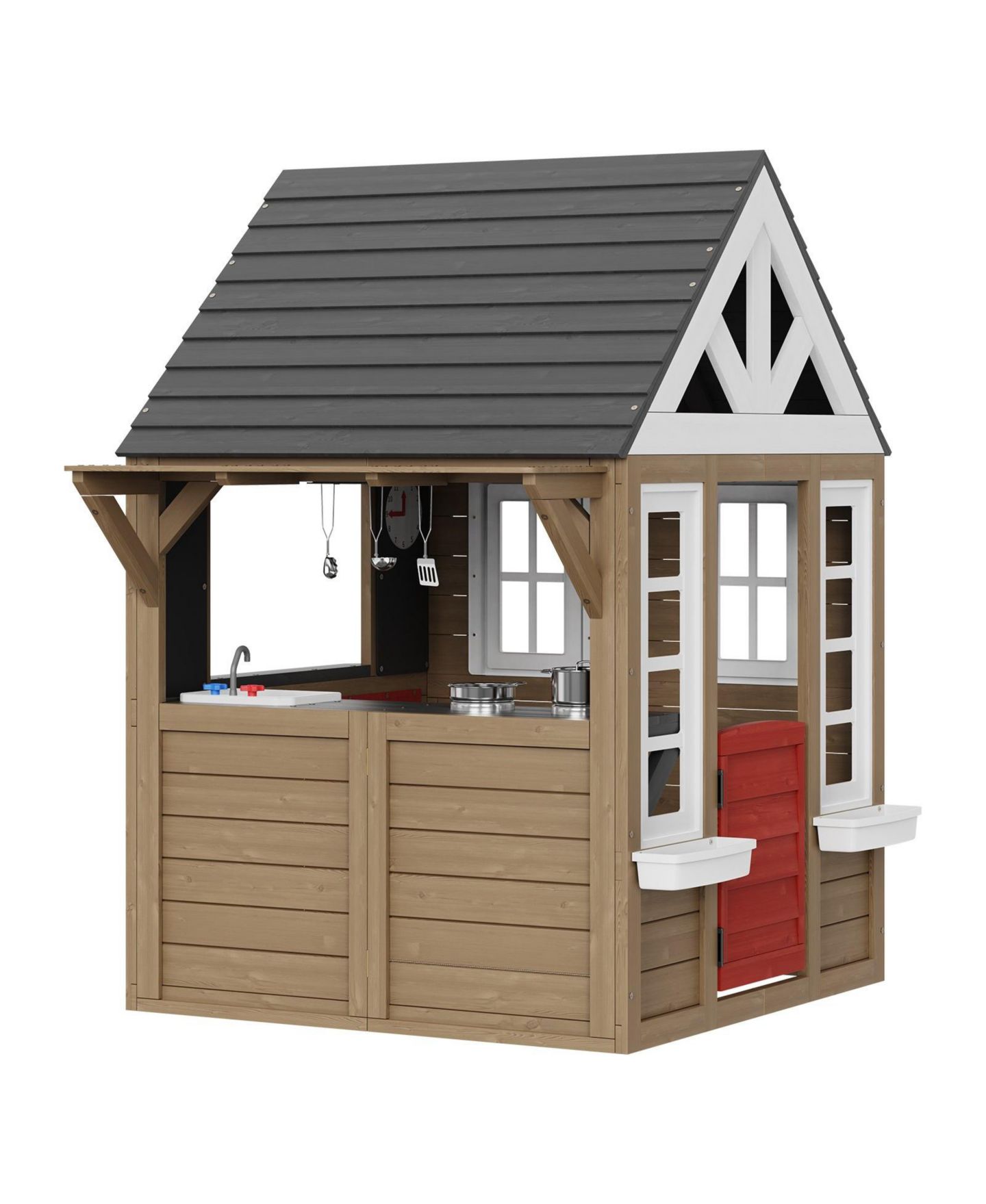 Детская игрушка HONGGE Cedar Kitchen Playhouse, Ages 3+, цвет: Коричневый — фото 5