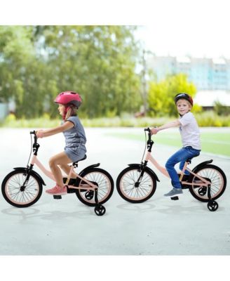 Kids Adjustable Training Bicycle with Dual Brakes and All Terrain Tires