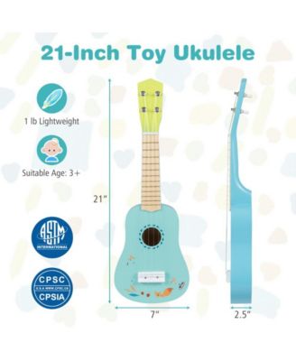 Kids Beginner Ukulele with Nylon Strings and Basswood Body for Early Music Learning