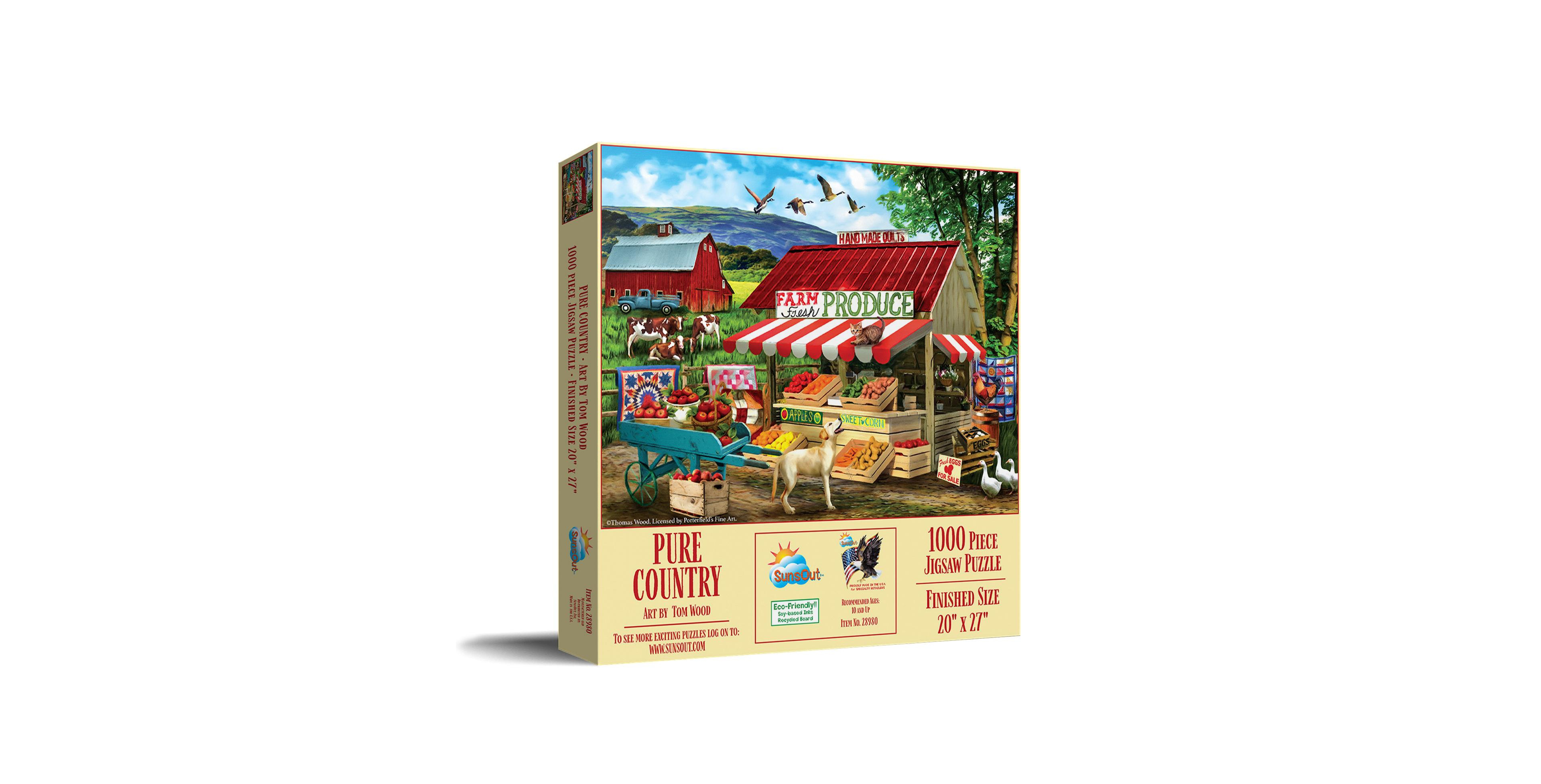 Sunsout Pure Country Interlocking 1000-Piece Jigsaw Puzzle, Ages 15+