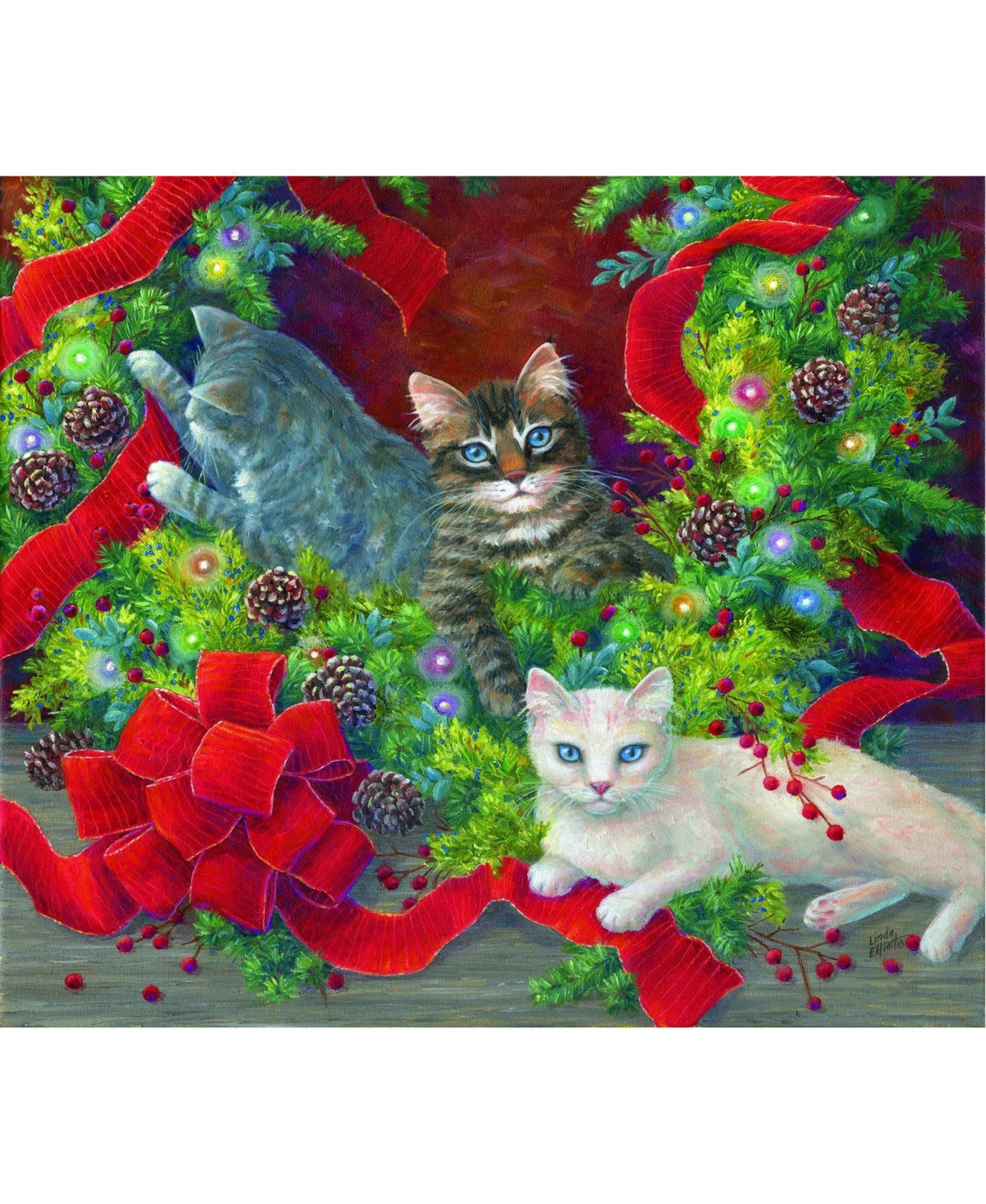 SunsOut The Unmaking of the Wreath 550 piece Jigsaw Puzzle for Adults Christmas