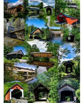 Covered Bridges of New England 1000 piece Jigsaw Puzzle for Adults