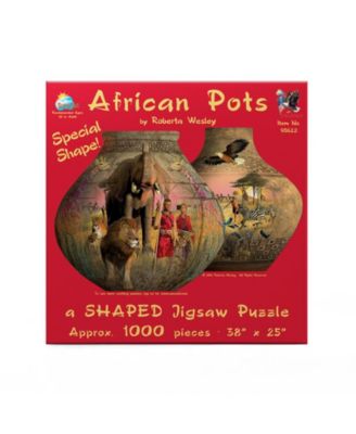 African Pots 1000 piece Jigsaw Puzzle for Adults Special Shape