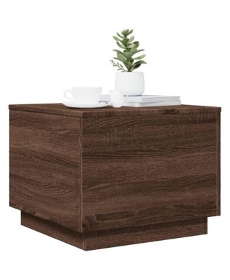 Coffee Table Brown Oak Engineered wood 19.7x19.7x15.7 in