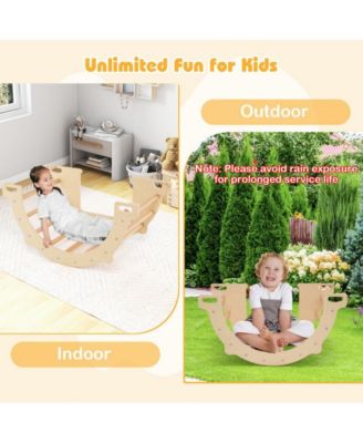 Kids Montessori Climbing Arch and Sensory Activity Table with Multi Skill Play Features