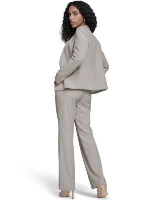 Women's Plaid Open Front Blazer